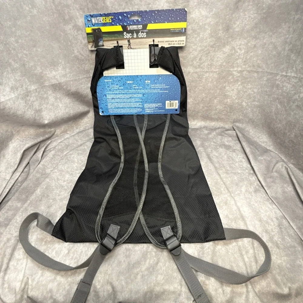 WaterSeals Locking Backpack + Waterproof Bag for Women & Men w Ripstop Material